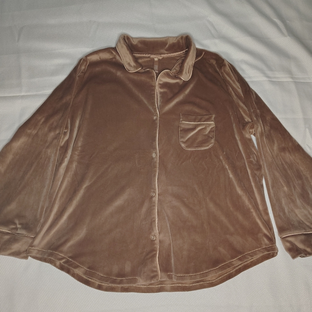 Skims Sienna Brown Pijama Style Top